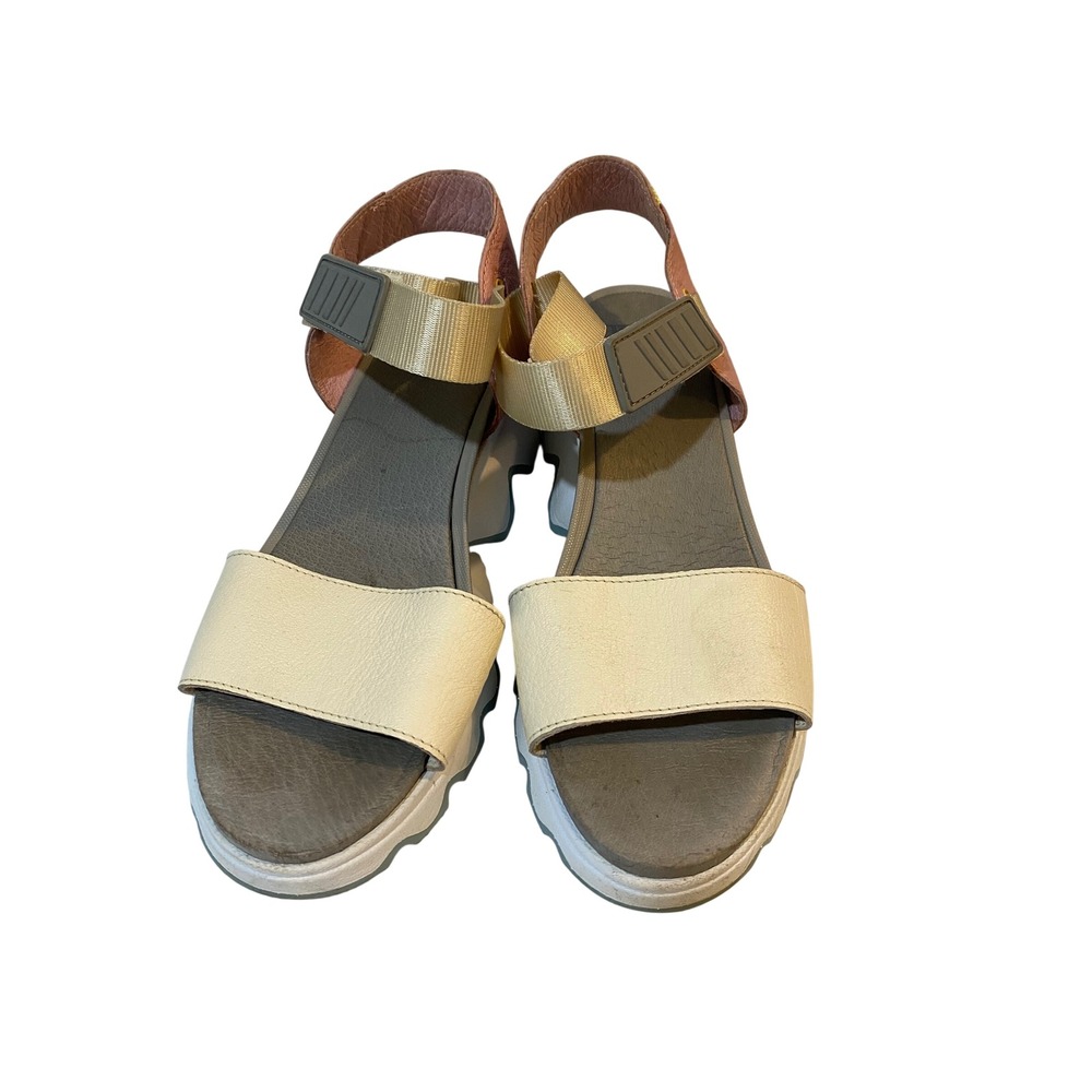 Sorel Kinetic Sandal Womens 10 Cream Pink Grey Sporty Platform NL3567-191 - Picture 3 of 9